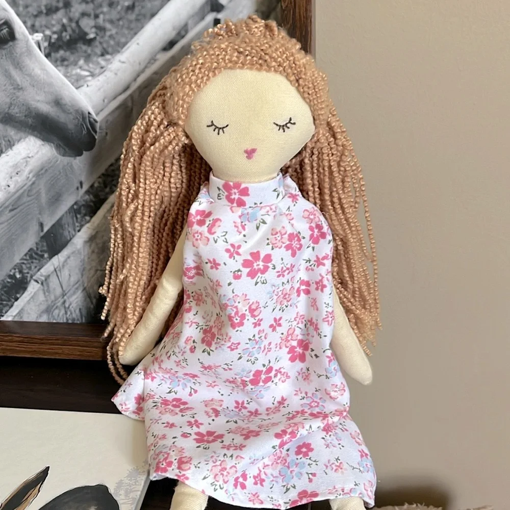 Anthropologie Kids Floral Dressed Girl Doll—Scarlet